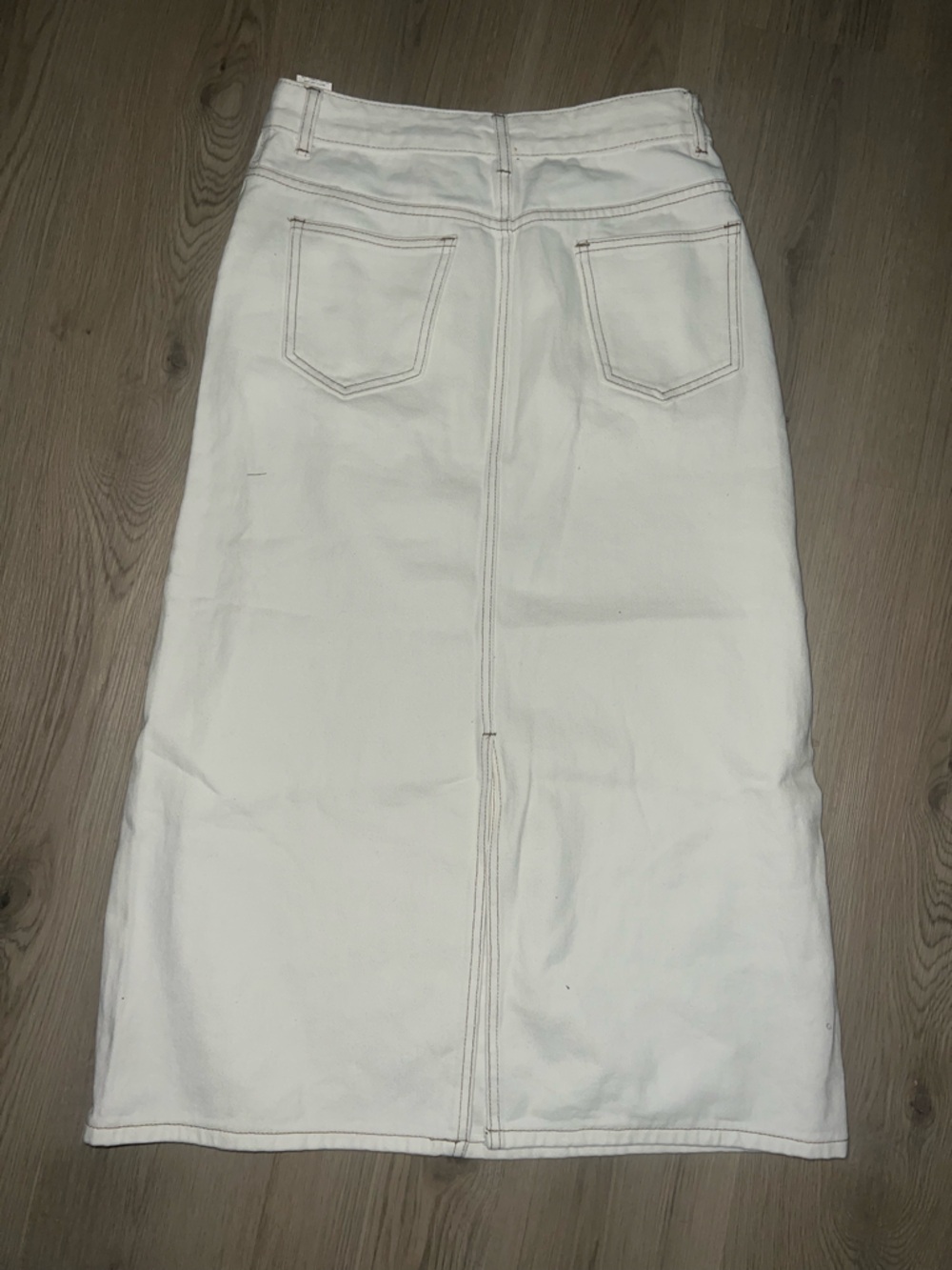 SHEIN Midi Denim Skirt Size L | Back Slit Classic Jean Skirt | 100% Cotton - Picture 2 of 16
